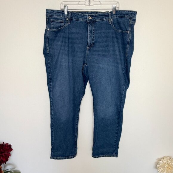 NEW Style & Co Girlfriend Jeans Sz 22W Blue Jeans Preppy Casual Minimalist - Picture 1 of 4